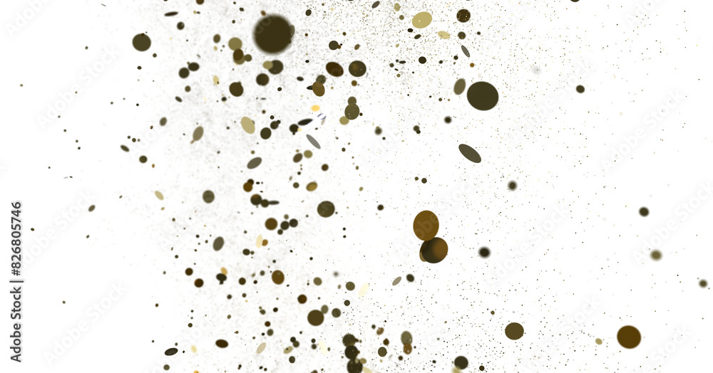 Euphoric Eruption: Magnificent 3D Illustration Showcasing Bursting gold Confetti Euphoric Eruption: Magnificent 3D Illustration Showcasing Bursting gold Confetti