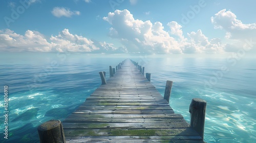Fresh view of a pier stretching into the ocean