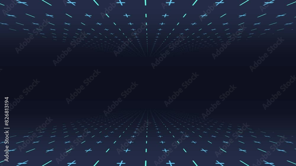 Abstract video background loop animation with animated blue and green pattern dark background
