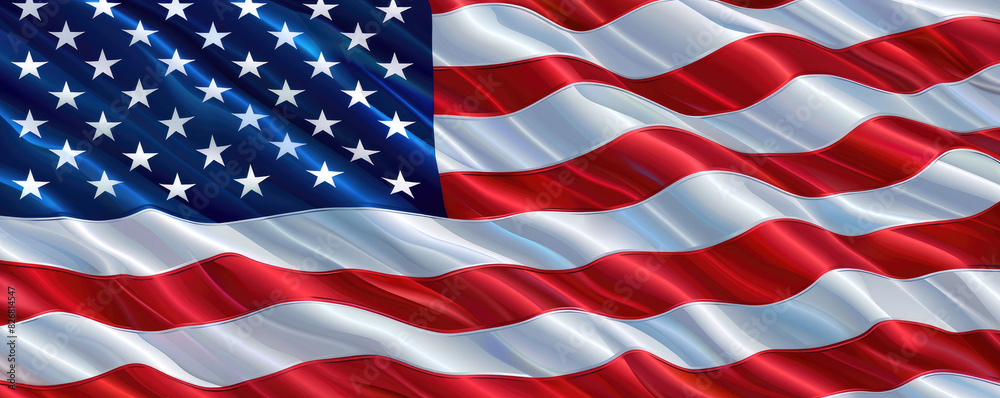 Obraz premium USA Independence Day banner background. Flag of United States of America concept