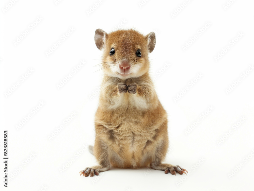 Adorable baby hamster sitting on a white background Adorable baby hamster sitting on a white background