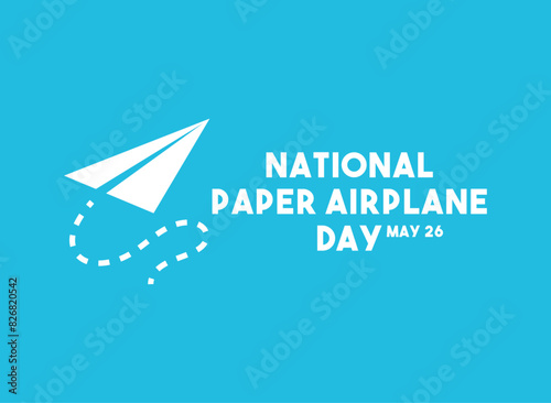 Wallpaper Mural National Paper Airplane Day. May 26. Blue background. Flat design vector. Torontodigital.ca