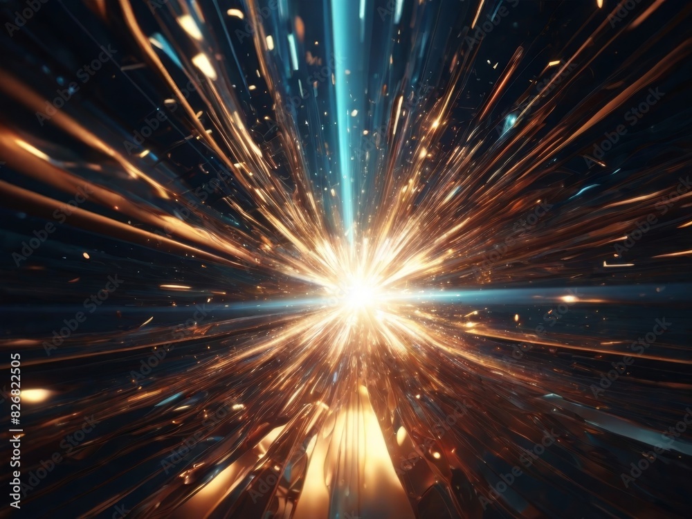A high-speed fast internet light beam cutting through a surreal abstract space, with intricate details and vibrant colors A high-speed fast internet light beam cutting through a surreal abstract space, with intricate details and vibrant colors