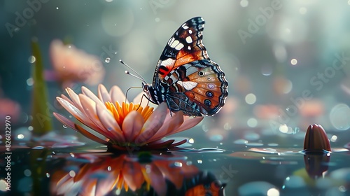 Fresh view of a butterfly on a flower © Be Naturally