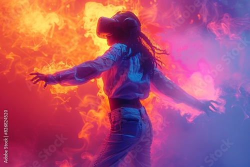 Explore Virtual Reality for futuristic interactive entertainment with dynamic backgrounds