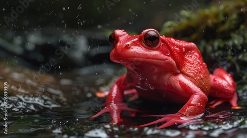 Crimson amphibian photo