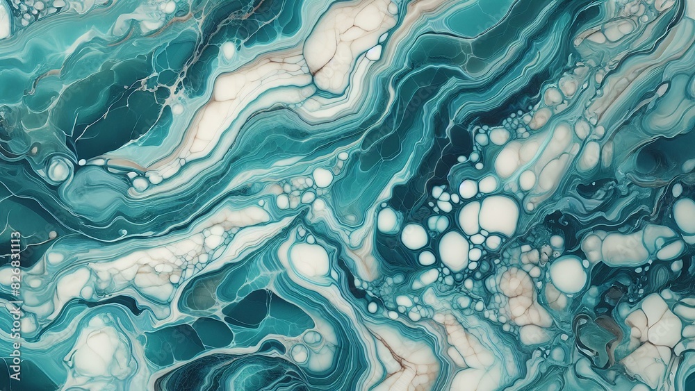 Naklejka premium Turquoise and blue natural stone pattern background