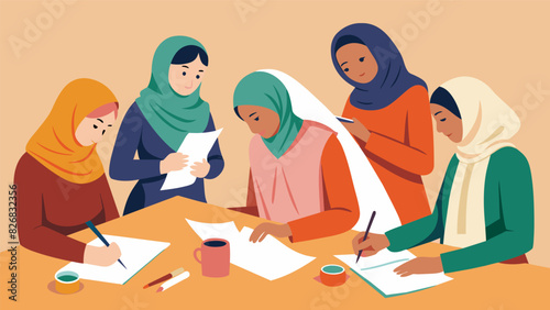 The group takes time to write personalized notes and attach them to the shawls adding an extra layer of thoughtfulness to their gift.. Vector illustration