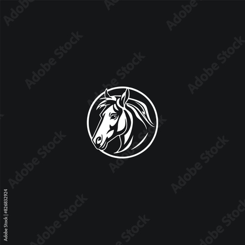 Horse logo. Stallion emblem.