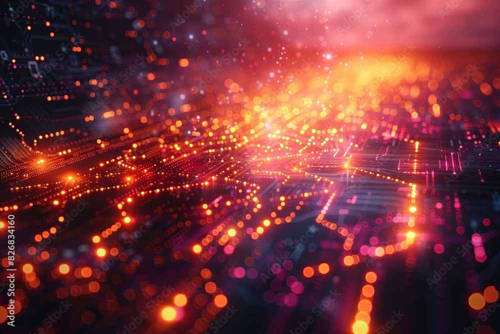 Obraz premium Digital Transformation, System Engineering and Programming Abstract Background