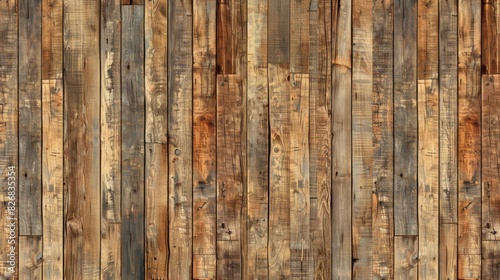 Weathered wooden wall with natural grain patterns. Rustic interior design concept
