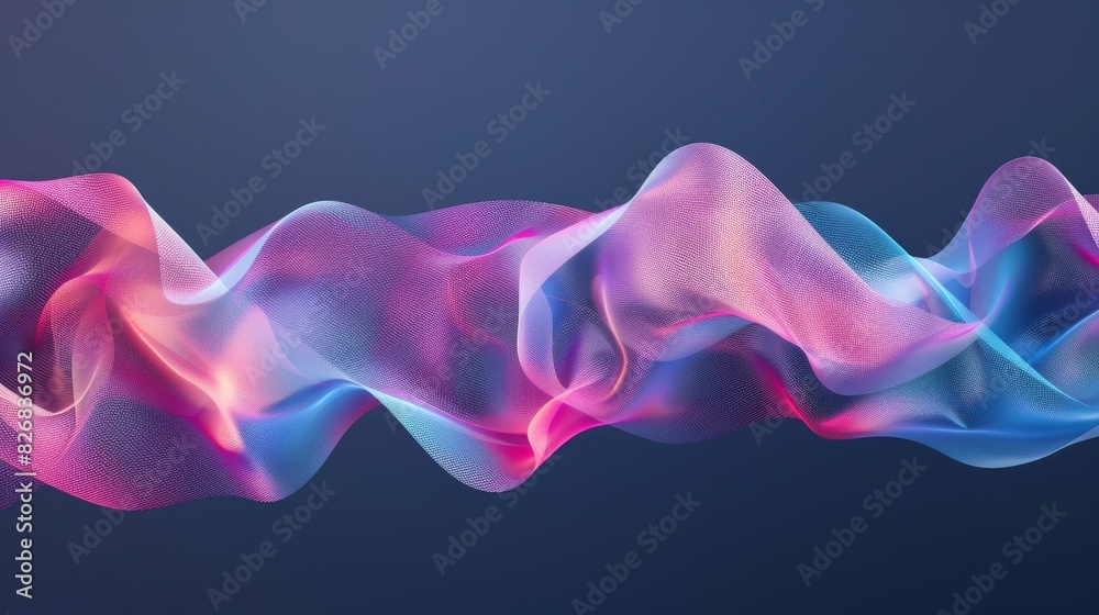 Fototapeta premium Fluid Colorful Abstraction: Gradient Waves of Motion