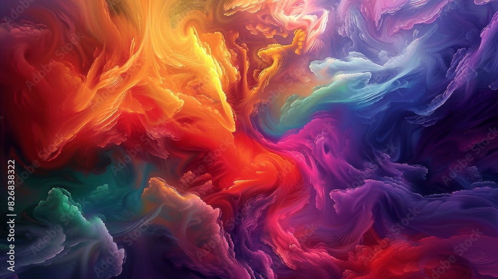 Vibrant Abstract Landscape: A Kaleidoscope of Colorful Swirls and Patterns Vibrant Abstract Landscape: A Kaleidoscope of Colorful Swirls and Patterns