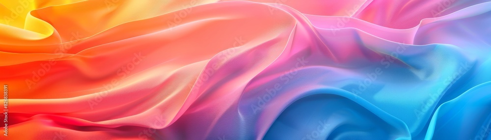 Obraz premium Vivid Gradient Wave Pattern - Mesmerizing Abstract Art with Color Transitions