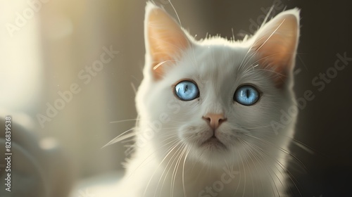 青い目をした白猫 photo