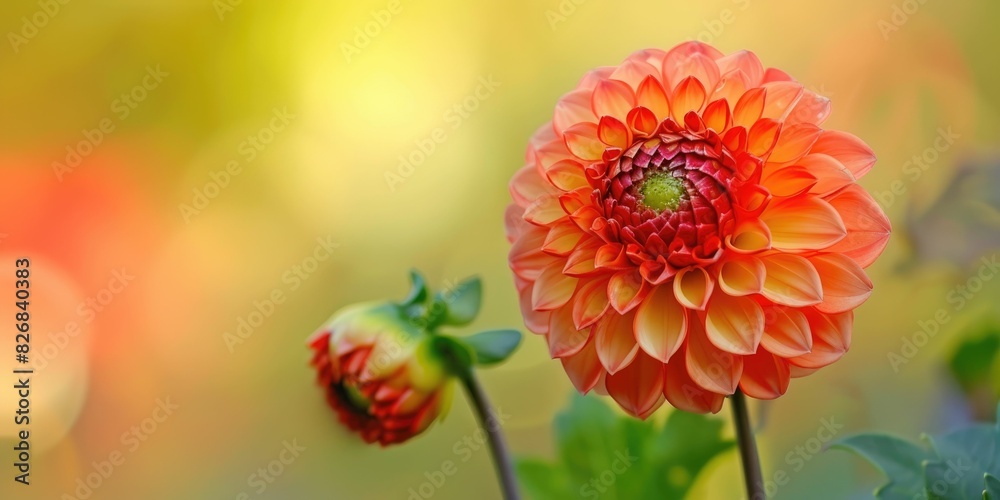 Vibrant dahlia blooms in golden light Vibrant dahlia blooms in golden light