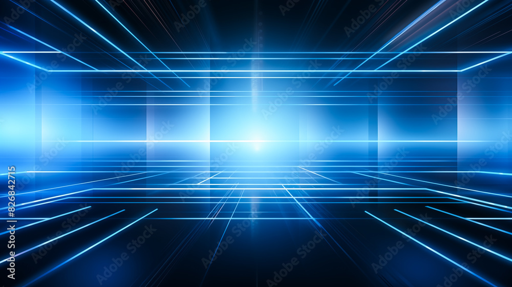 A technological blue radiation background A technological blue radiation background