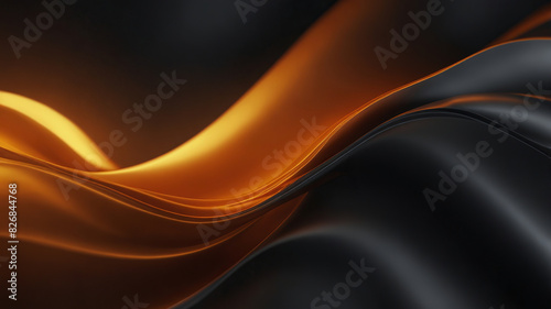 Abstract 3D Wavy Shapes Background. Made with Generative AI Technology photo