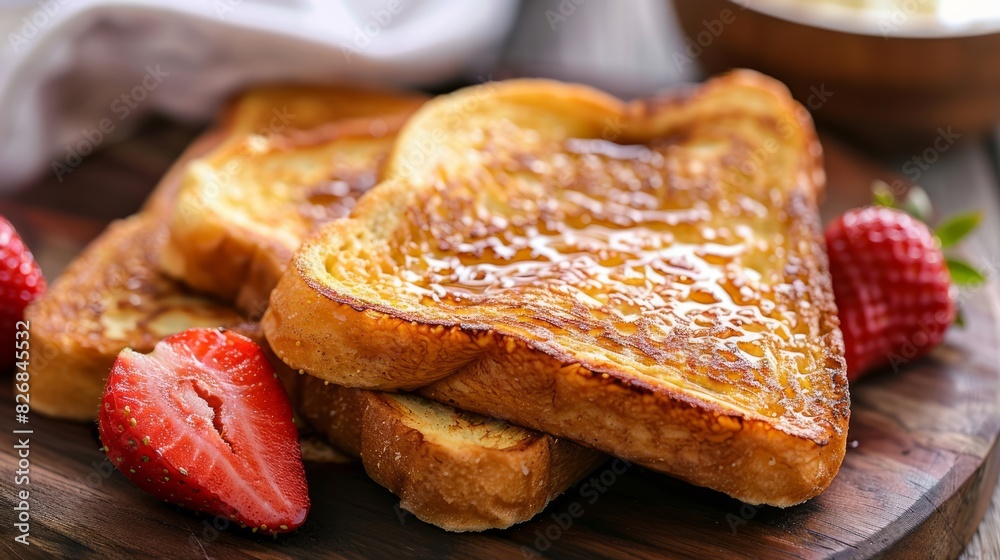 the concept of national french toast day, copy space the concept of national french toast day, copy space