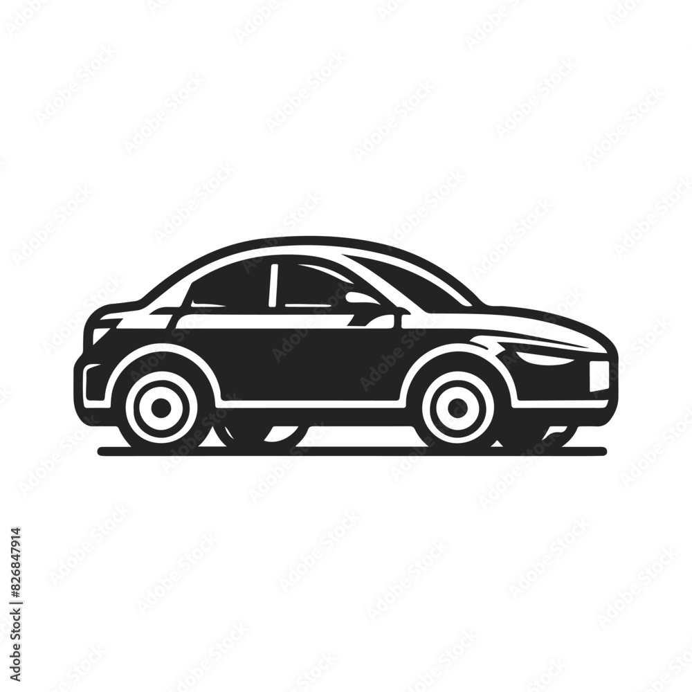 Car Vector Silhouette isolated on white background Car Vector Silhouette isolated on white background