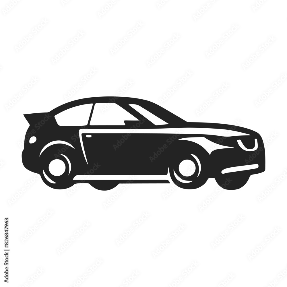 Simple Car silhouette vector illustration. Simple Car silhouette vector illustration.