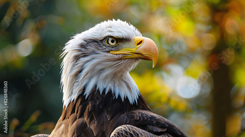 close up bald Eagle American symbol 4th july independence day