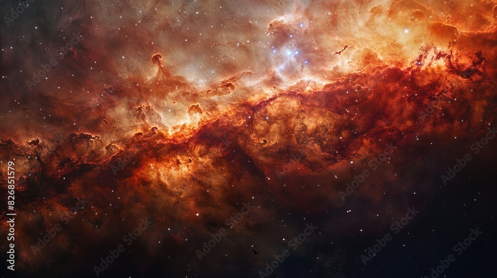 Core of Galaxy with Nebulae and Stellar Nurseries