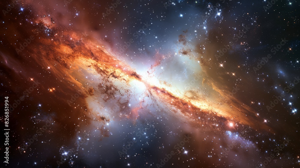 Core of Galaxy with Nebulae and Stellar Nurseries Core of Galaxy with Nebulae and Stellar Nurseries
