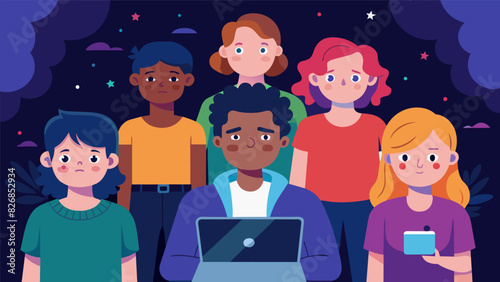 A moving documentary following a group of kids as they navigate their online identities and deal with cyberbullying featured at the festival.. Vector illustration