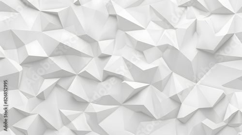 White polygon textured background.