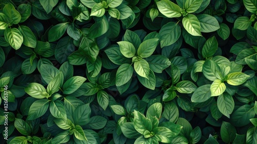 Vivid green foliage against a plain backdrop