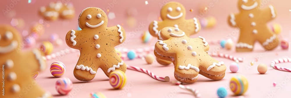 Obraz premium national gingerbread day with space area for text