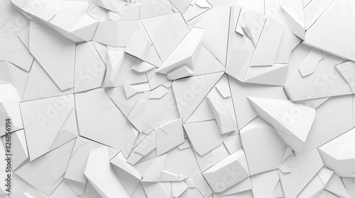 White polygon textured background.