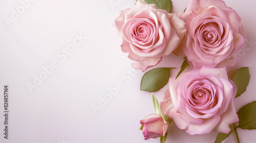  rose flowers in a lovely pink shade background