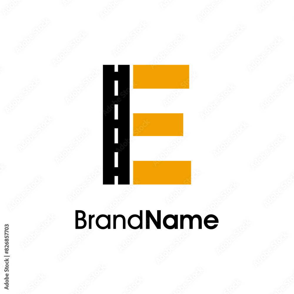Simple Minimalist Initial E Way Logo Simple Minimalist Initial E Way Logo
