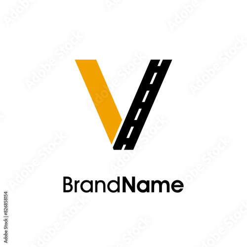 Simple minimalist initial V Way Logo