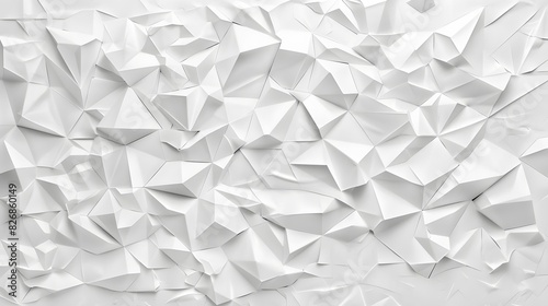 White polygon textured background.