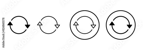 Refresh icon vector isolated on white background. Reload icon vector. Update icon. convert icon