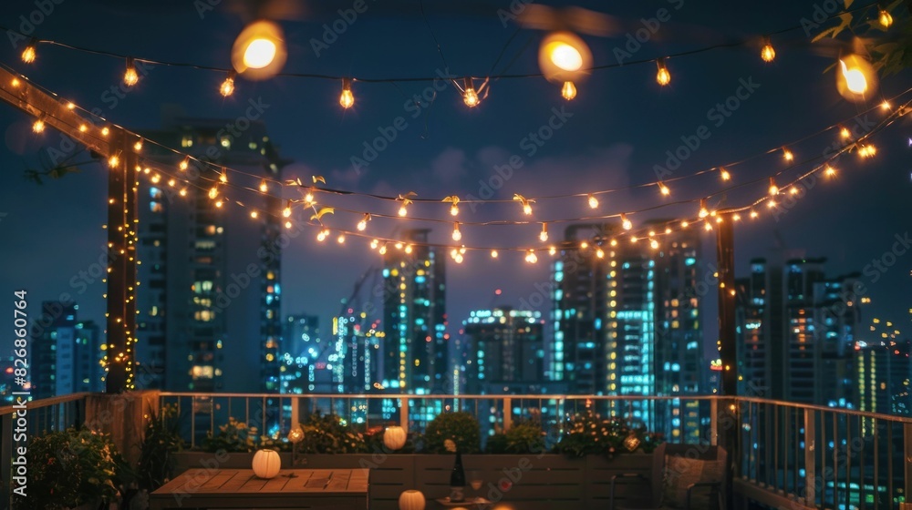 Night cityscape with illuminated rooftops, creating a mesmerizing urban skyline Perfect for travel, business, and art themes Night cityscape with illuminated rooftops, creating a mesmerizing urban skyline Perfect for travel, business, and art themes