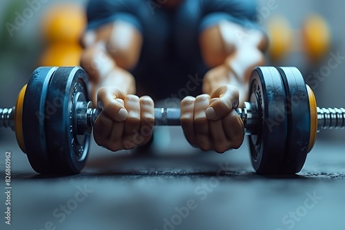 with dumbbells inh is hands UHD wallpapar photo