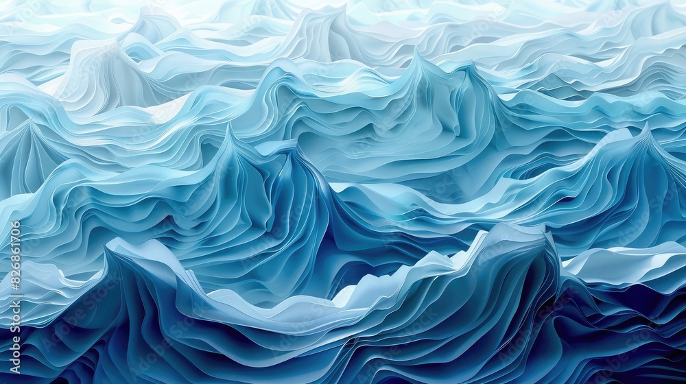 Abstract background with flowing lines and gradients, resembling ocean waves Abstract background with flowing lines and gradients, resembling ocean waves