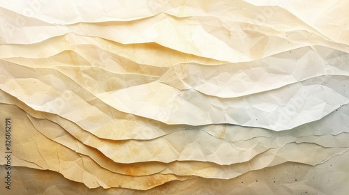 Abstract background with layered paper textures in neutral and earthy tones