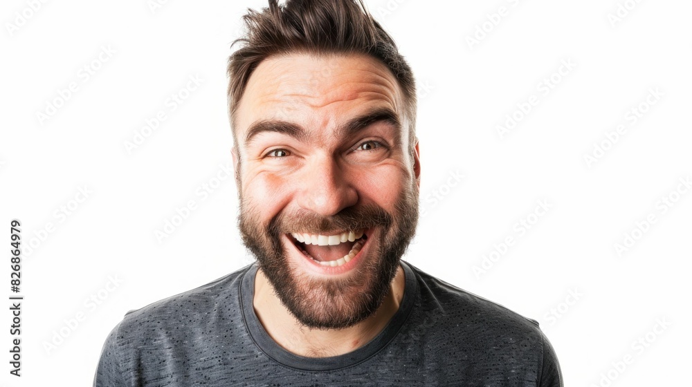 Amusing Facial Expression Man with Mouth Open and Wide Eyes Making Funny Face in Surprising Moment Amusing Facial Expression Man with Mouth Open and Wide Eyes Making Funny Face in Surprising Moment