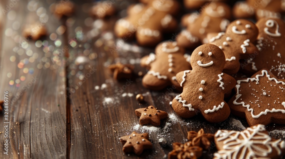 National Gingerbread Day background concept with space area for text National Gingerbread Day background concept with space area for text