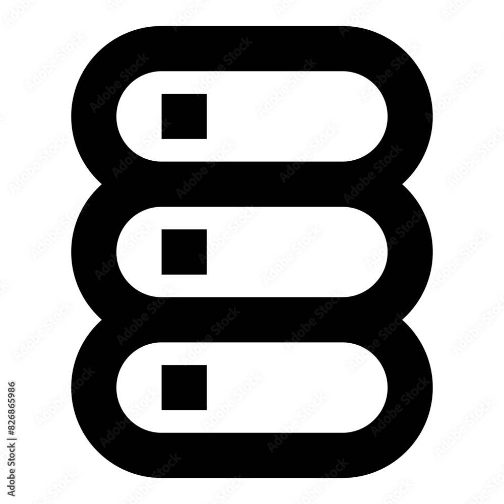 database storage line icon for user interface database storage line icon for user interface
