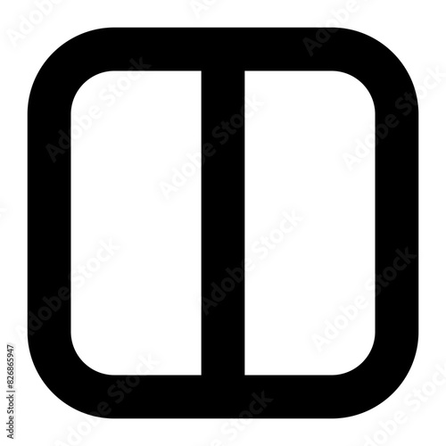 window grid 2 layout line icon for user interface website