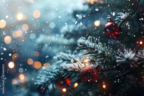 Christmas and New Year holidays background - generative ai