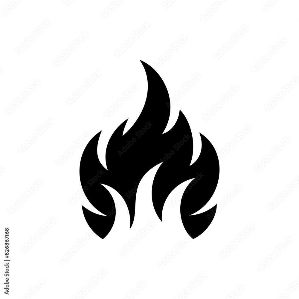 Vector silhouette graphic fireball flames dangerous combustion Vector silhouette graphic fireball flames dangerous combustion