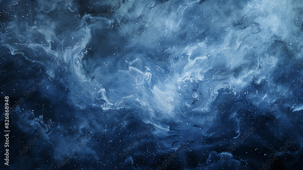 Dark and stormy abstract painting with swirling cosmic elements Dark and stormy abstract painting with swirling cosmic elements