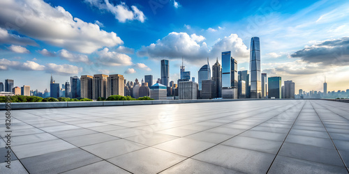 metal floor city  skyline